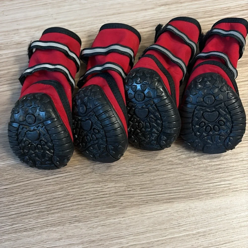Red and Black Performance Dog Boots medium Fashion Pet